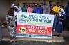 Youth preparing for a match against human trafficking, Uyo